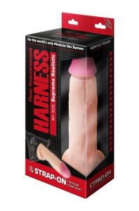 033703 Фаллоимитатор NEOSKIN (кибер-кожа) с поясом «Harness» (strap-on) коробка с пробником.  ― Секс Культура