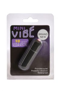 014059 Вибропуля 10 режимов вибрации Mini Vibe черная 6 см х 2 см  ― Секс Культура