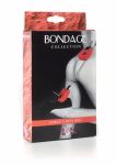 1020-02 Меховые оковы на ноги BONDAGE красные