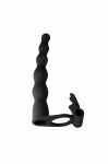 1202-01 Вибронасадка для двойного проникновения Pure Passion Jungle Bunny black
