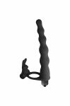 1202-01 Вибронасадка для двойного проникновения Pure Passion Jungle Bunny black