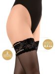 9449 Чулки Innamore Flirt черные силикон 1/2 S/M