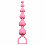 4101-01Lola Анальная цепочка Heart's Beads  Pink 4101-01Lola